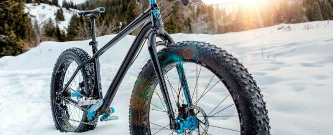 bike in the snow in Cortina d'Ampezzo